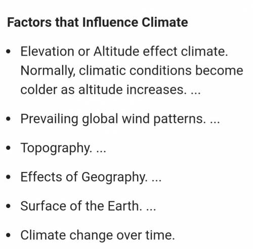 The climate of a biome is determined by all of these factors except?