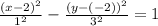 \frac{\left(x-2\right)^2}{1^2}-\frac{\left(y-\left(-2\right)\right)^2}{3^2}=1