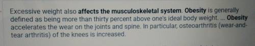 How does obesity affect both the cardiovascular and musculoskeletal systems?  plz plz plz helllppp m