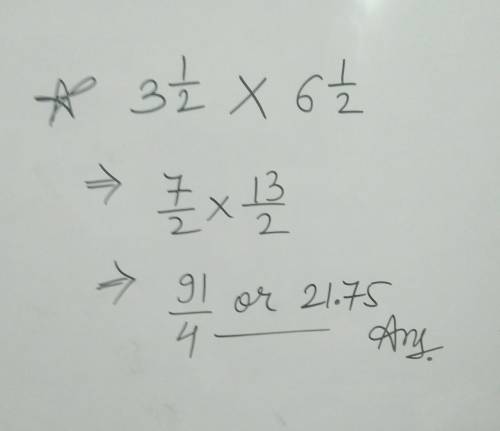 What is the answer to this problem 3 1/2 × 6 1/2