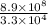 \frac{8.9\times 10^{8}}{3.3\times 10^{4}}