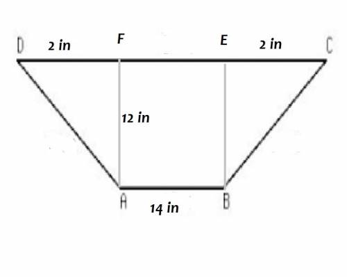 What is the area of this trapezoid?  44 in² 64 in² 168 in² 192 in² trapezoid a b c d with parallel s