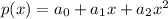 p(x)=a_0+a_1x+a_2x^2