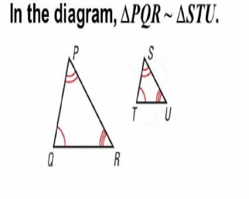 If pqr~stu, what is the scale factor of pqr to stu?  qr=20 and tu=4. i have 2mins left.