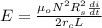 E = \frac{\mu_o N^2 R_s^2 \frac{di}{dt}}{2 r_c L}
