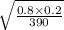 \sqrt{\frac{0.8\times 0.2}{390}}