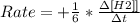 Rate = +\frac{1}{6}*\frac{\Delta [H2]]}{\Delta t}