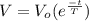 V = V_{o}(e^{\frac{-t}{T}})