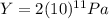 Y=2(10)^{11} Pa
