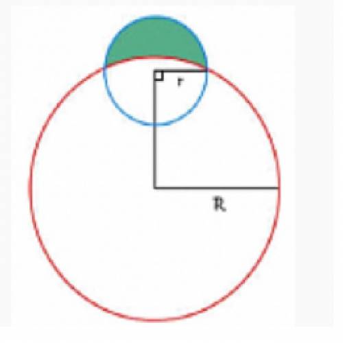 Find the area of the crescent-shaped region (called a lune) bounded by arcs of circles with radii r