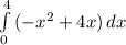 \int\limits^4_0 {(-x^2+4x)} \, dx &#10;