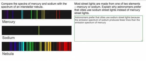Most street lights are made from one or two elements mercury or sodium. explain why astronomers pref