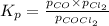 K_p=\frac{p_{CO}\times p_{Cl_2}}{p_{COCl_2}}