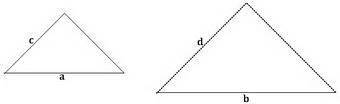 Asap:  a small triangle with one side length of a units is similar to a larger triangle with a corre
