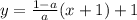 y=\frac{1-a}{a}(x+1)+1