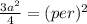 \frac{3a^2}{4} = (per)^2
