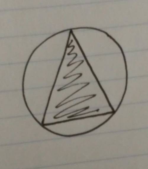 Can the area of triangles inside a circle have the same area as the circle