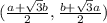 (\frac{a+\sqrt{3}b}{2} ,  \frac{b+\sqrt{3}a}{2} )
