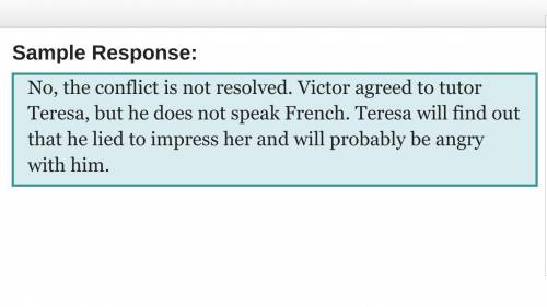 Teresa asked him if he would  her with her french. “sure, anytime,” victor said. “i won’t be botheri