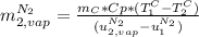 m_{2,vap}^{N_2}=\frac{m_C*Cp*(T_1^C-T_2^C)}{(u_{2,vap}^{N_2}-u_1^{N_2})}