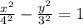 \frac{ {x}^{2} }{ {4}^{2} }  -  \frac{ {y}^{2} }{ {3}^{2} }  = 1