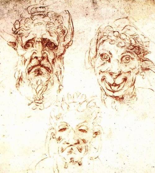 What size is the sketch grotesque heads by michelangelo buonarotti