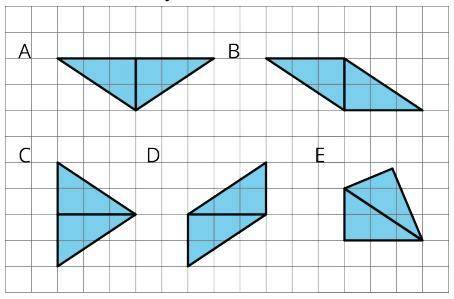 Decompose the rectangle along the diagonal and recompose the two pieces to make a different shape