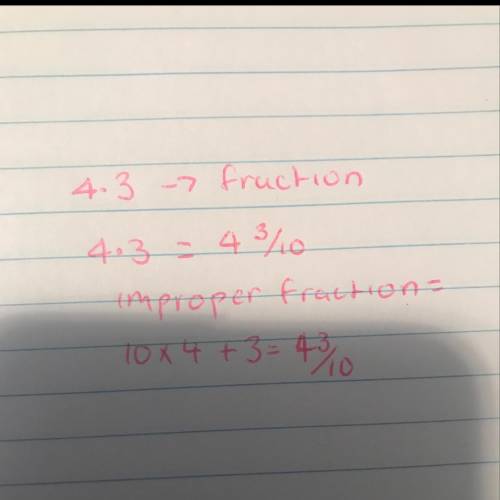 What is 4.3 convert into a fraction