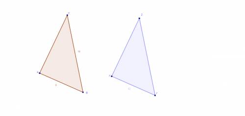 Triangle abc is similar to triangle xyz. also, side ab measures 6 cm, side bc measures 18 cm, and si