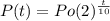 P(t) = Po(2)^{\frac{t}{10}}