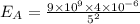 E_A=\frac{9\times 10^9\times 4\times 10^{-6}}{5^2}