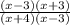 \frac{(x-3)(x+3)}{(x+4)(x-3)}