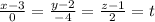 \frac{x-3}{0} =\frac{y-2}{-4}=\frac{z-1}{2}=t