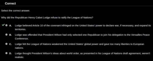 Why did the republican henry cabot lodge refuse to ratify the league of nations?