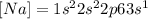 [Na]=1s^22s^22p63s^1