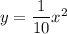 y=\dfrac{1}{10}x^2