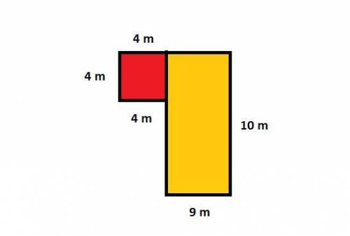 find the area of the figure. all intersecting sides meet at right angles.  a) 1,440m²  b) 106 m²  c