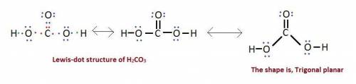 What is the vsepr shape of h2co3