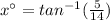 x^{\circ}=tan^{-1}(\frac{5}{14})