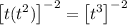 \left [t(t^{2})\right ]^{-2} = \left [t^{3}\right ]^{-2}