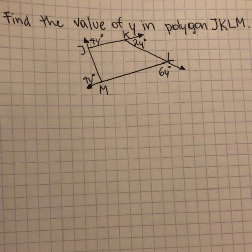 How to find value of y in polygon jklm