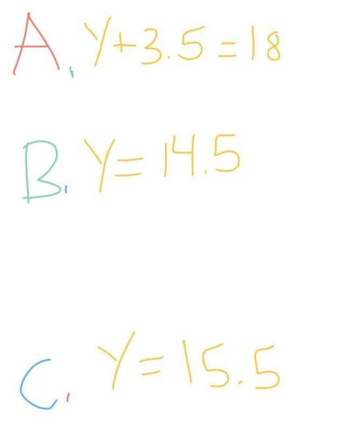 What is the value of y? choose the correct answer from the picture above.