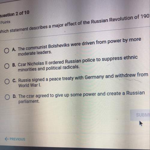 Which statement describes a major effect of the russian revolution of 1905?