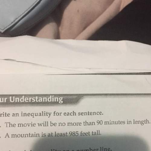 Plz with this ! write an inequality for each sentence 1 and 2