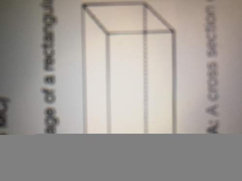 Will mark you as ! an image of a rectangular prism is shown below: part a: a cross section of th
