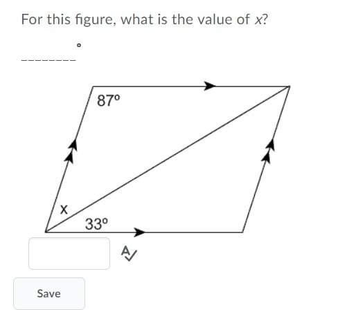 For this figure what is the value of x? how did you solve this?