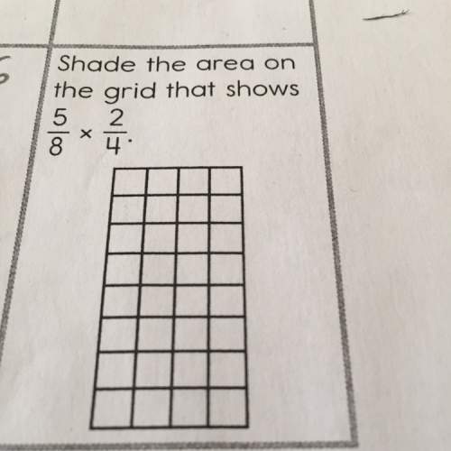 Shade the area on the grid that shows 5/8x2/4
