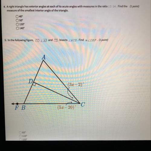 Can you me answer both questions for number 5 a.65 degrees b.115 degrees c.155 degrees d.171 d