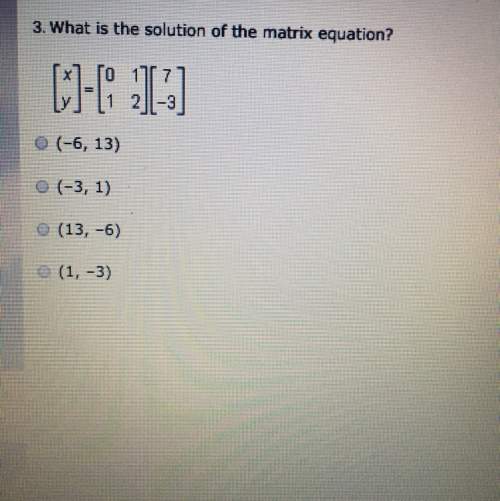 What is the solution of the matrix equation?