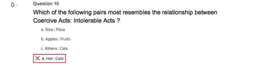 Which of the following pairs most resembles the relationship between coercive acts: intolerable act